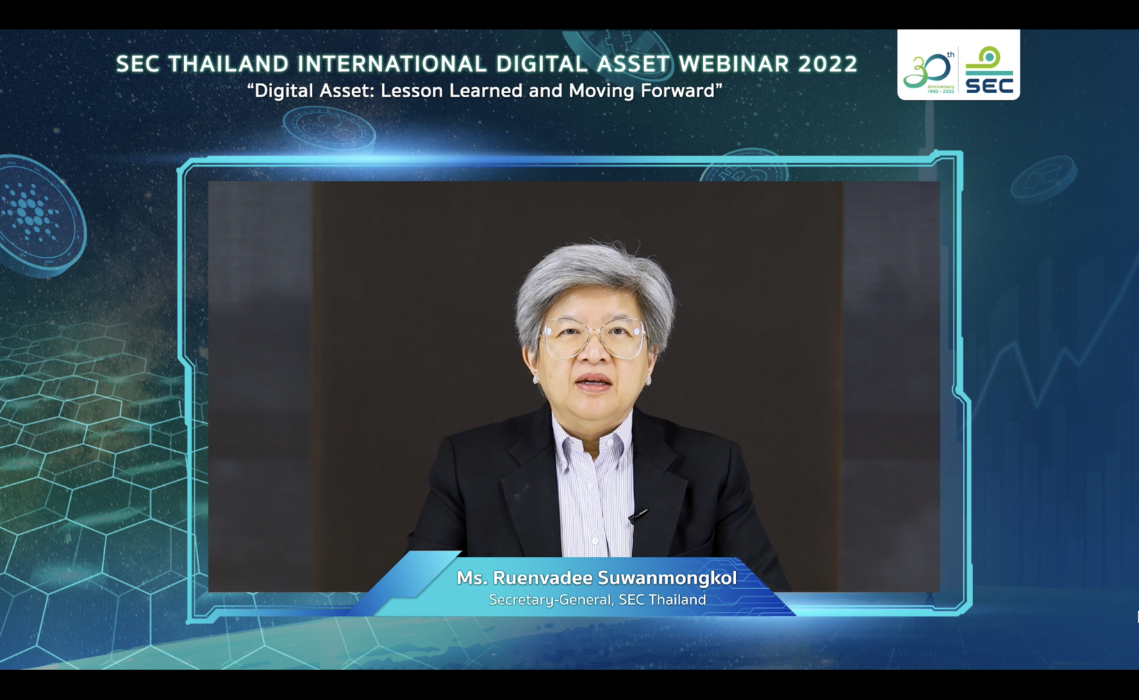 ก.ล.ต. เผยผลการจัดงานเสวนาออนไลน์ SEC Thailand International Digital Asset Webinar 2022