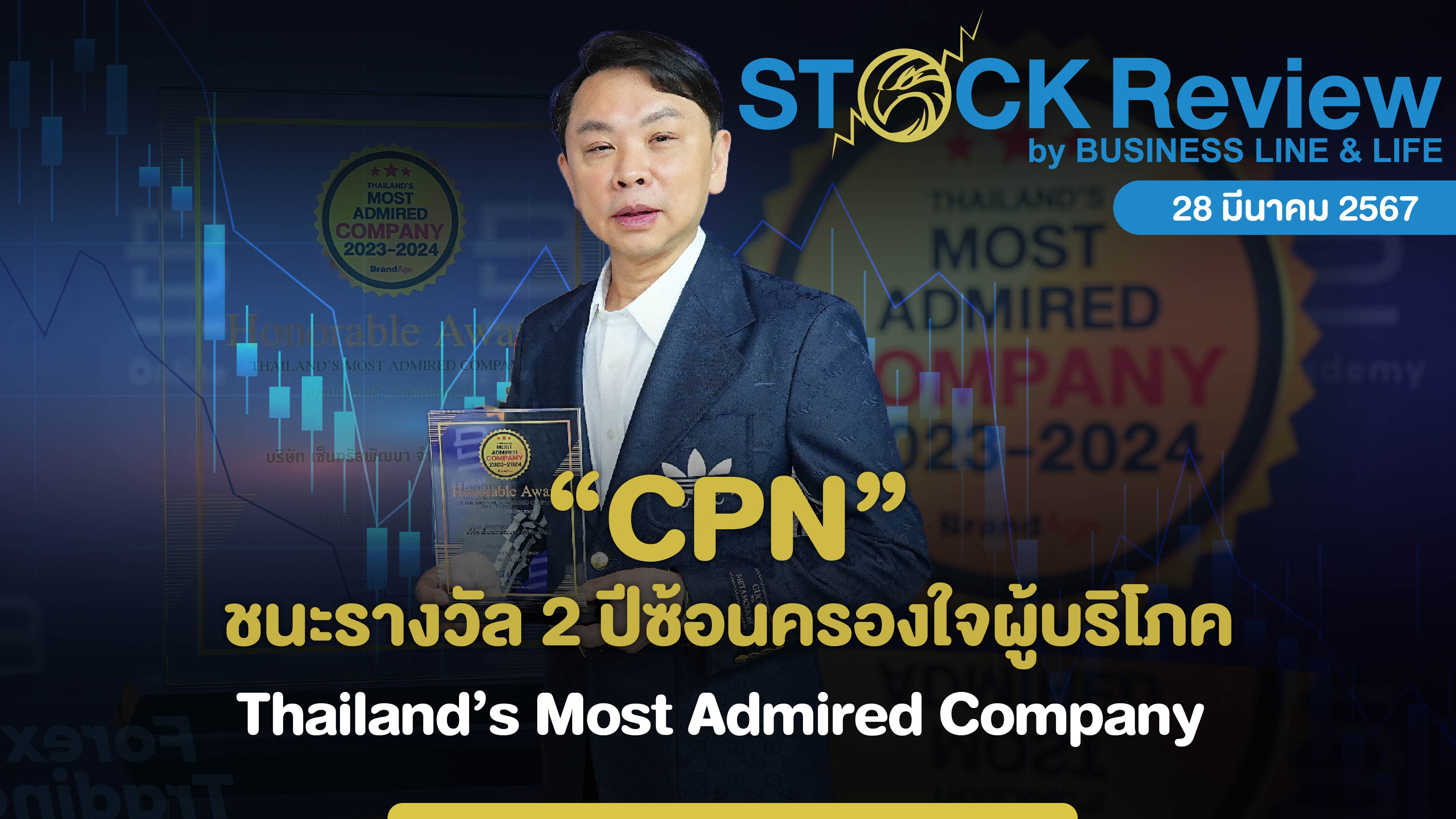 “เซ็นทรัลพัฒนา” ชนะรางวัล 2 ปีซ้อนครองใจผู้บริโภค Thailand’s Most Admired Company