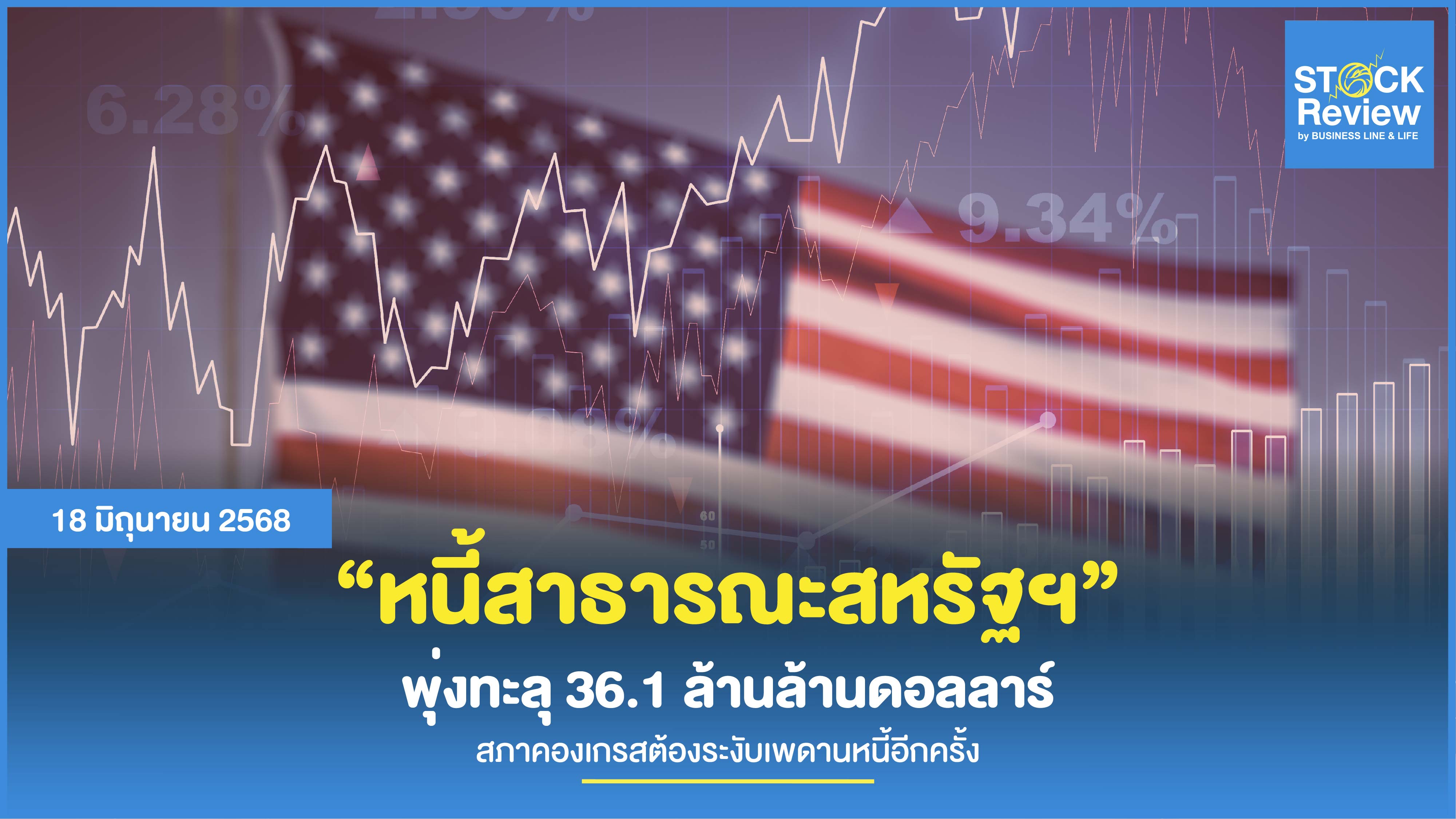 หนี้สาธารณะสหรัฐฯ พุ่งทะลุ 36.1 ล้านล้านดอลลาร์
