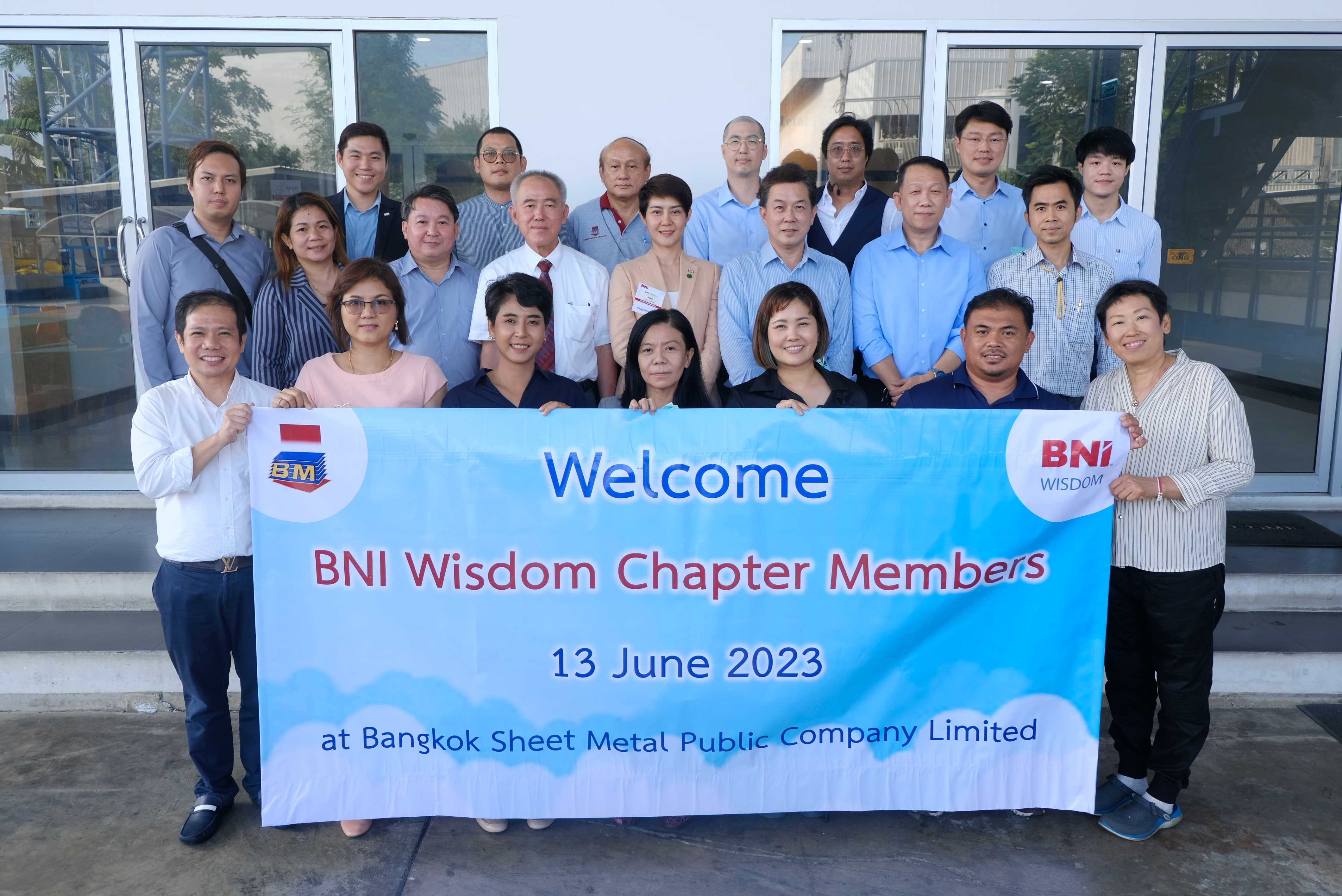 BM เปิดบ้านต้อนรับ กลุ่มนักธุรกิจ  BNI WISDOM THAILAND  เยี่ยมชมกิจการ