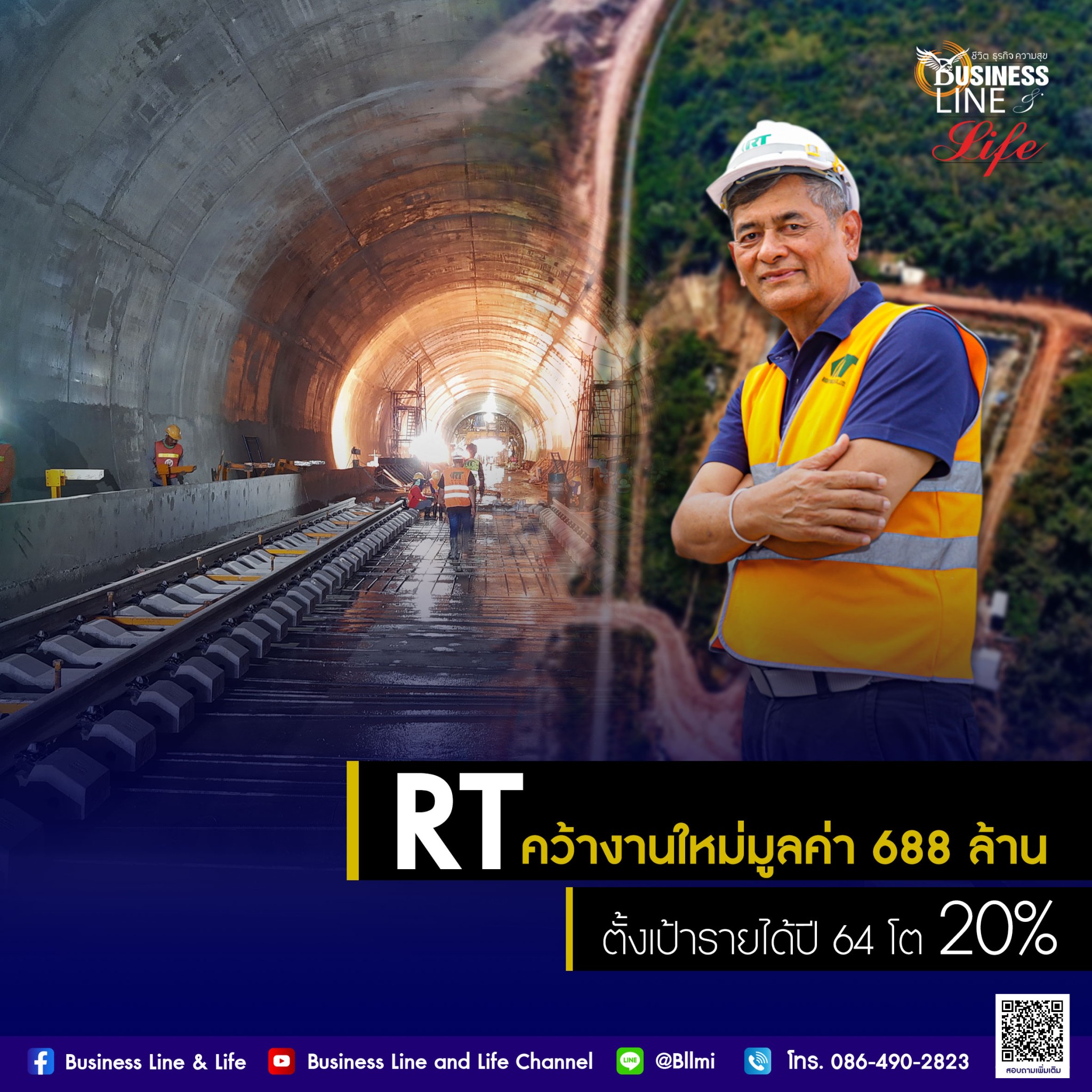 RT เผยแนวโน้มธุรกิจไตรมาส 1 ปี 64 โตต่อ คว้างานใหม่มูลค่า 688 ล้าน