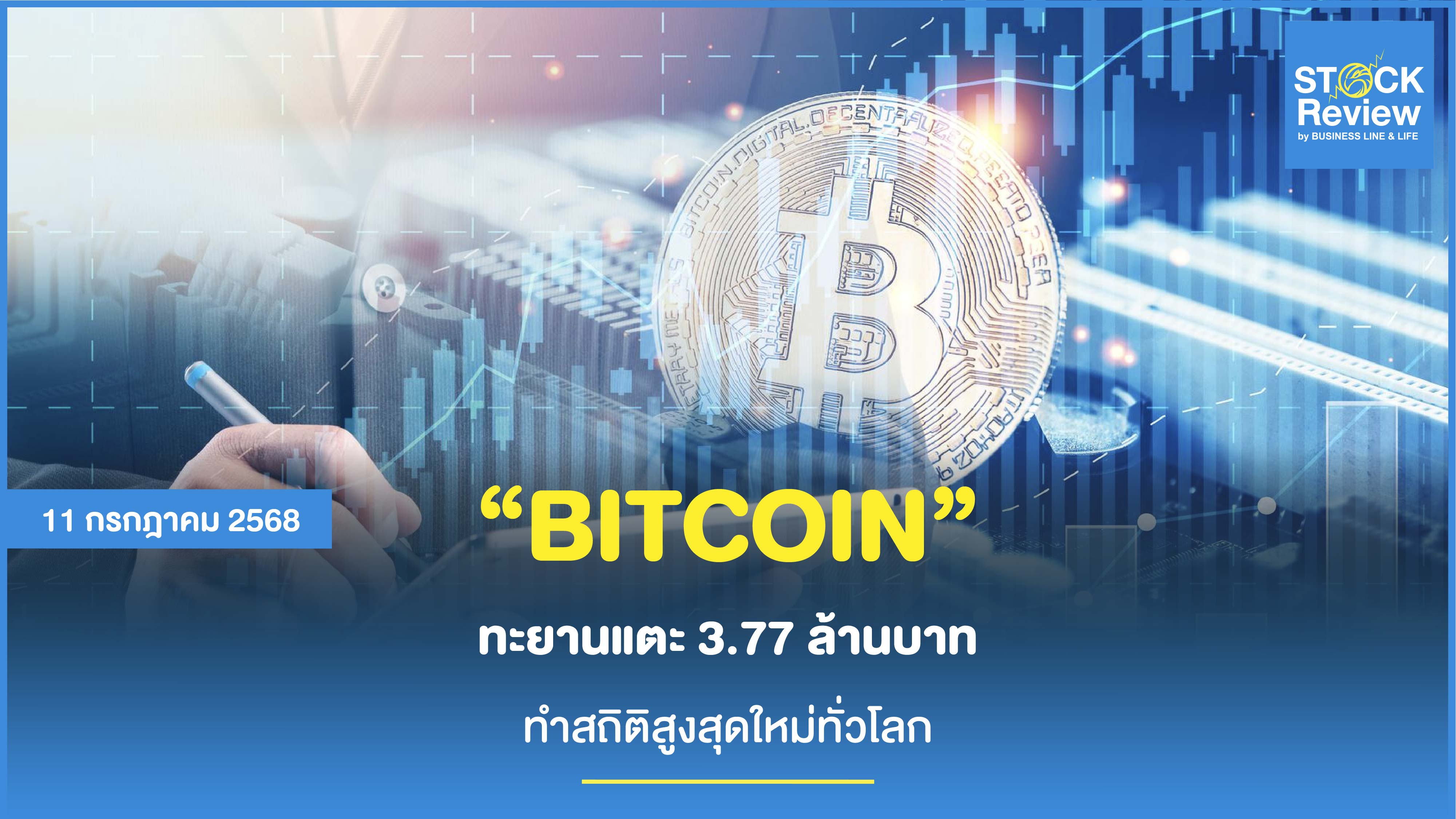 BITCOIN ทะยานแตะ 3.77 ล้านบาท! ทำสถิติสูงสุดใหม่ทั่วโลก