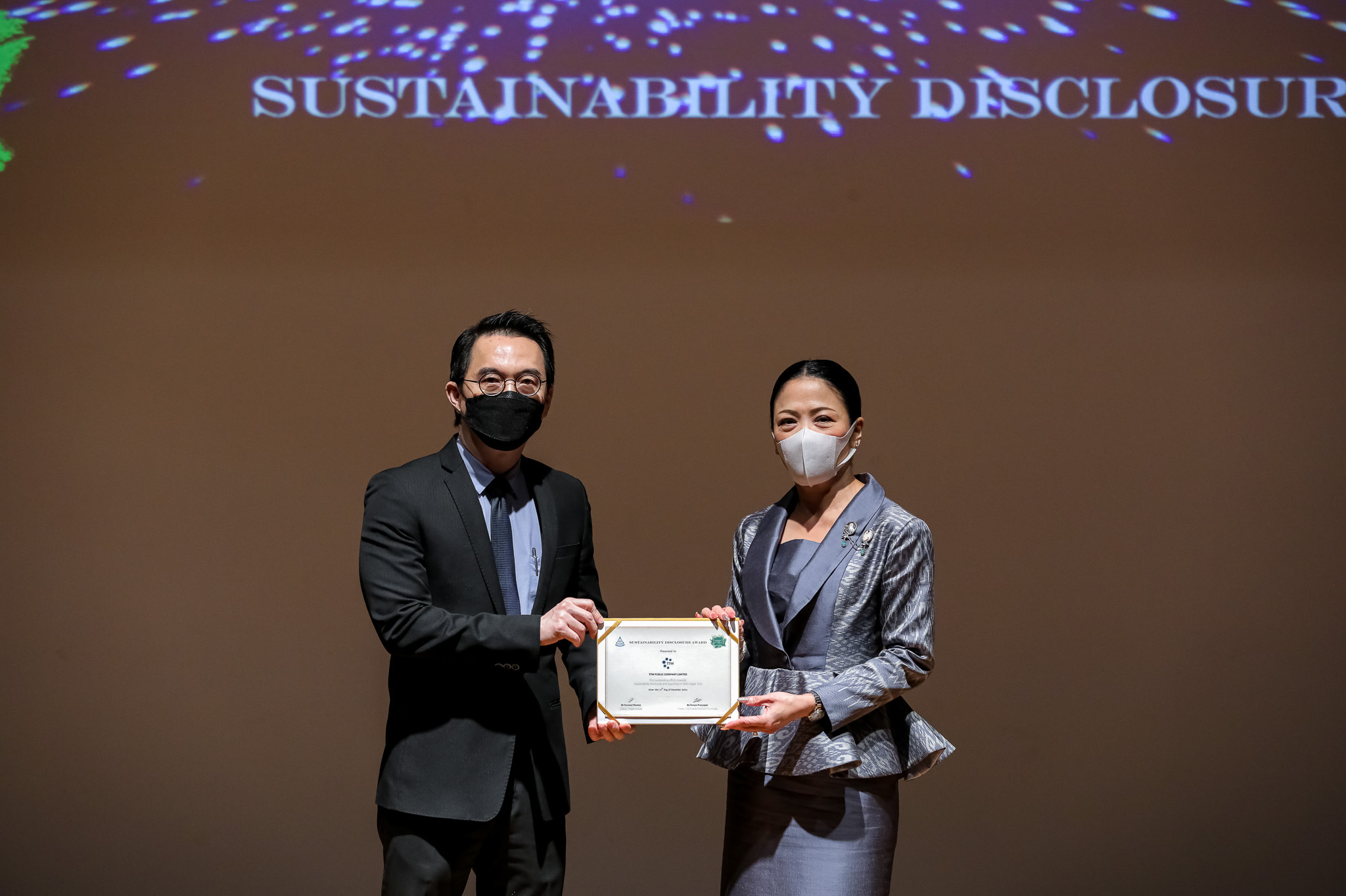 TTW รับรางวัลเกียรติคุณ Sustainability Disclosure Award ประจำปี 2564 จากสถาบันไทยพัฒน์ ต่อเนื่องเป็นปีที่ 3