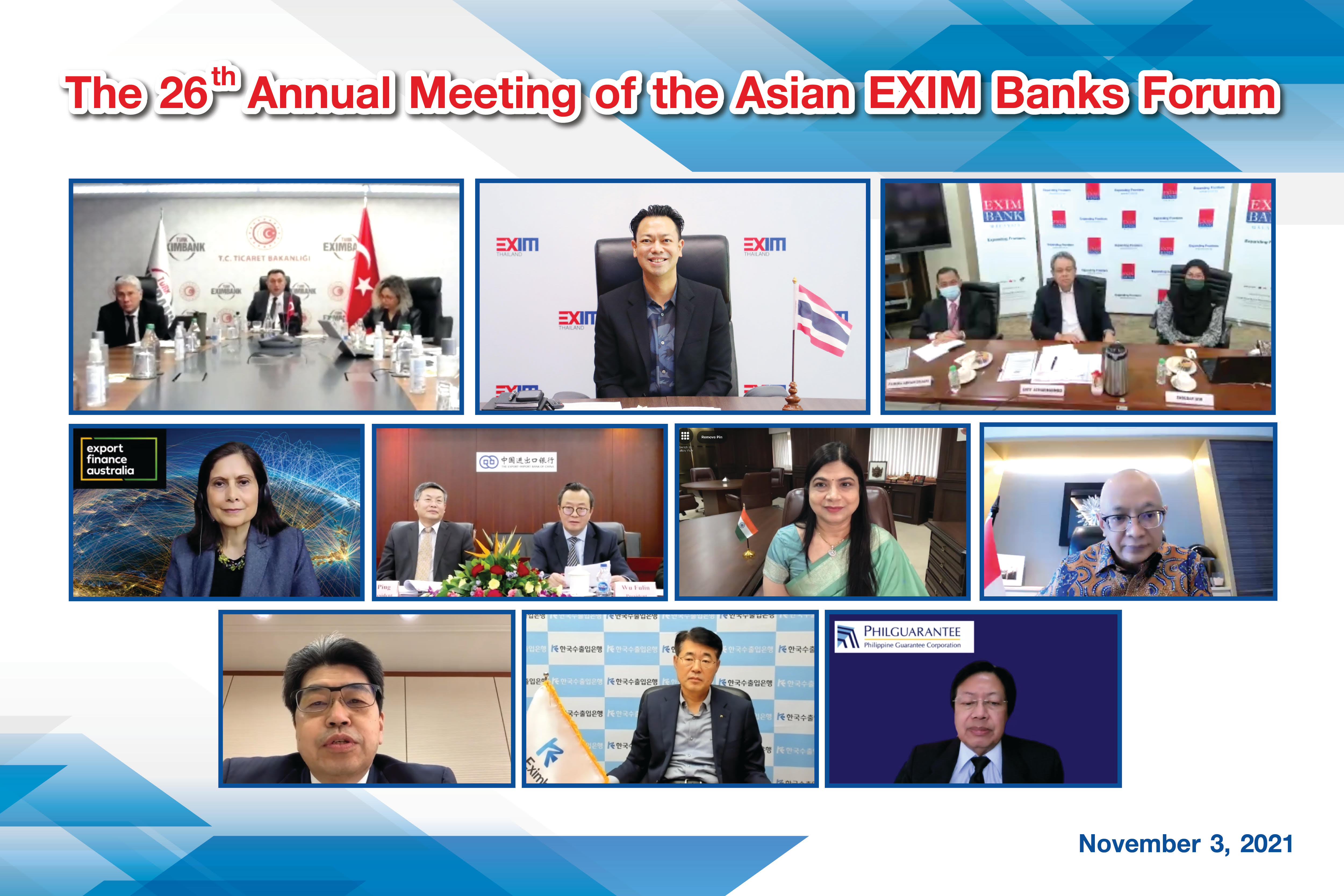 EXIM BANK ร่วมประชุมประจำปีธนาคารเพื่อการส่งออกและนำเข้าในเอเชีย ครั้งที่ 26