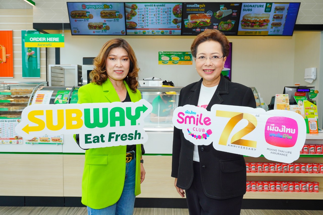 เมืองไทยประกันชีวิต ฉลองครบรอบ 72 ปี จับมือ Subway เสิร์ฟอาหารสุขภาพดี ไขมันต่ำ แก่สมาชิกเมืองไทยสไมล์คลับ