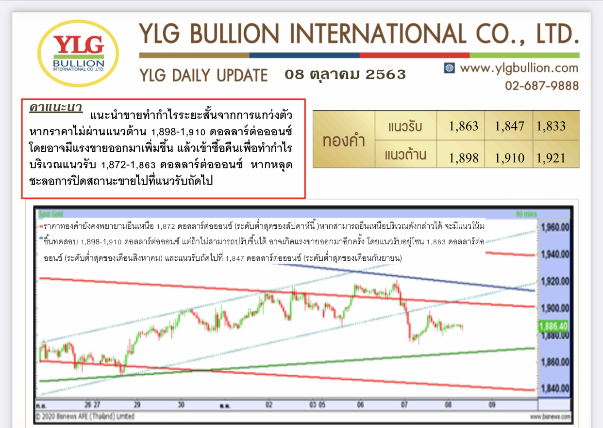 มุมมองทองคำ จาก YLG