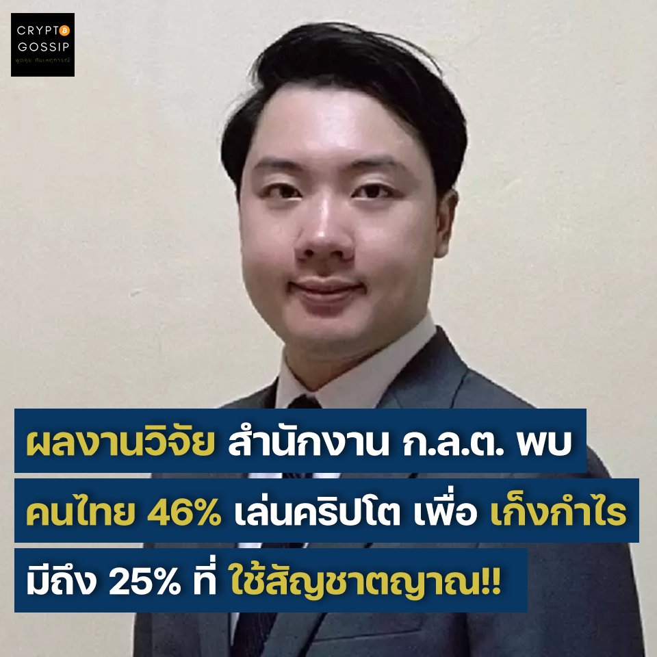 ผลงานวิจัย สำนักงาน ก.ล.ต. พบ คนไทย 46% เล่นคริปโต เพื่อ ‘เก็งกำไร’ และมีถึง 25% ที่ใช้ 'สัญชาตญาณ' ในการลงทุน